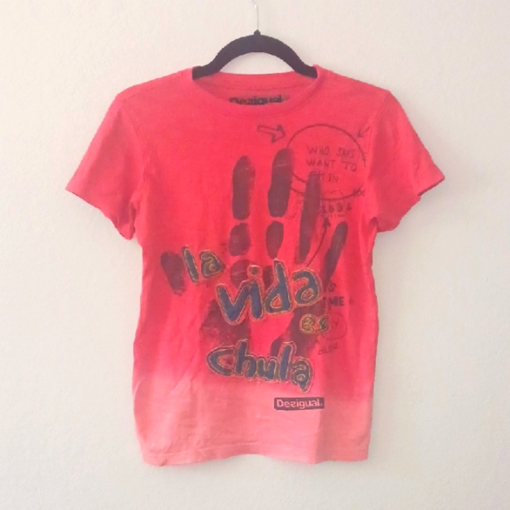 🐞10 Items for 13$❗️SALE❗️Desigual Kids Red Graphic T-Shirt